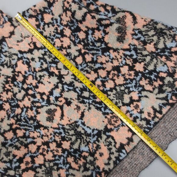 NEW Zara Wool Oversized Vintage Floral Jacquard Mock Neck Grandma Sweater Small - Picture 3 of 7